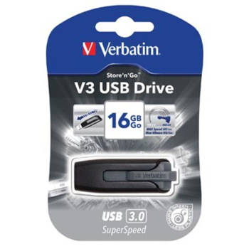 Verbatim V3 USB 3.0 stick, 16 GB, zwart