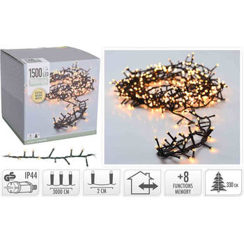 Nampook Kerstlampjes - 30 meter - extra warm wit - microcluster - 1500 LED-lampjes