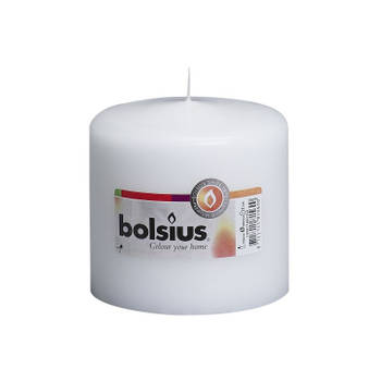 Blokker Bolsius stompkaars 100/100 mm wit Stompkaarsen aanbieding