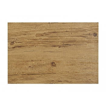 6x Onderlegger van bruin hout print 45 x 30 cm - Placemats
