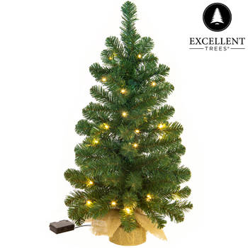 Kerstboom Excellent Trees® LED Jarbo Green 75 cm met verlichting - Luxe uitvoering - 55 Lampjes