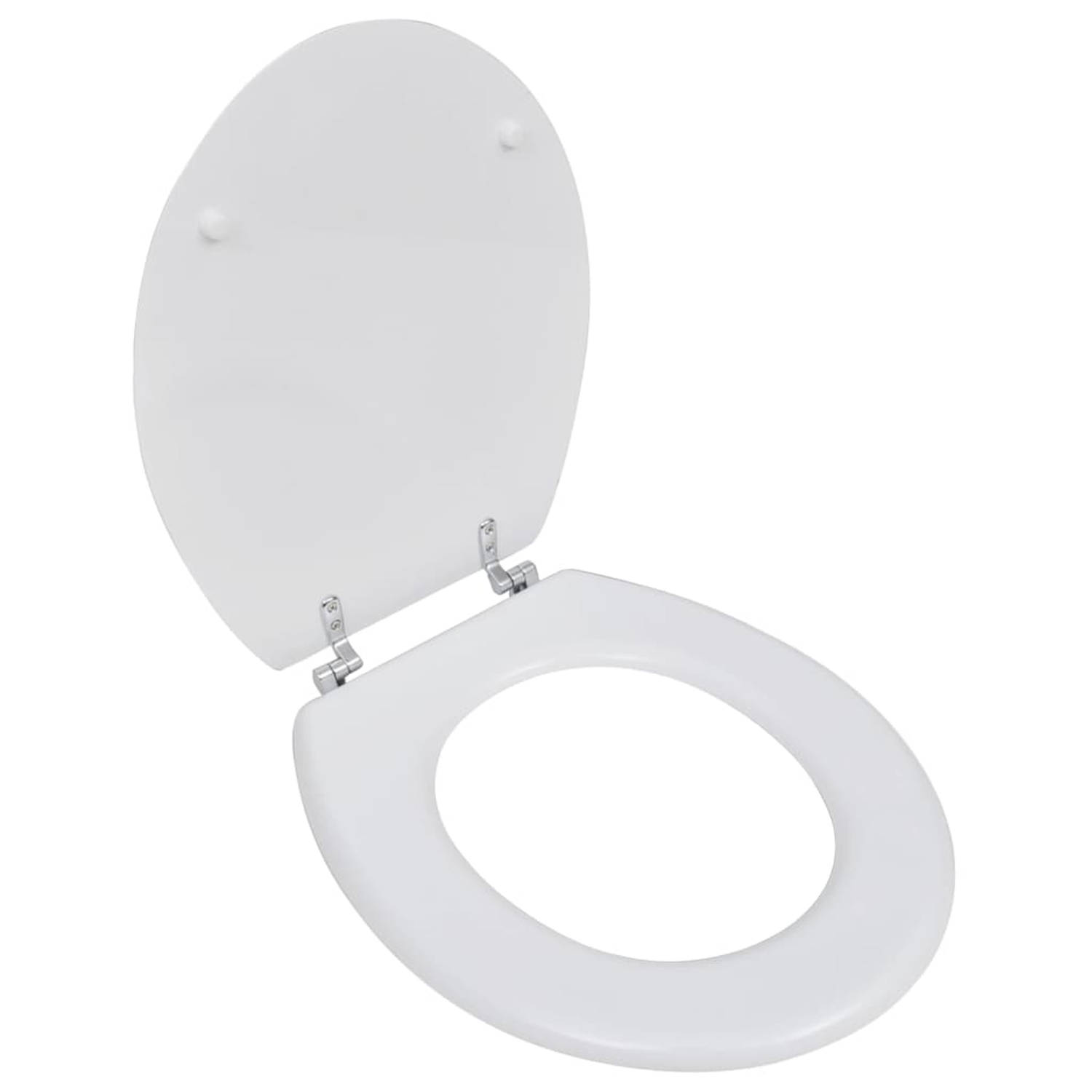 WC-bril met MDF deksel en eenvoudig ontwerp wit