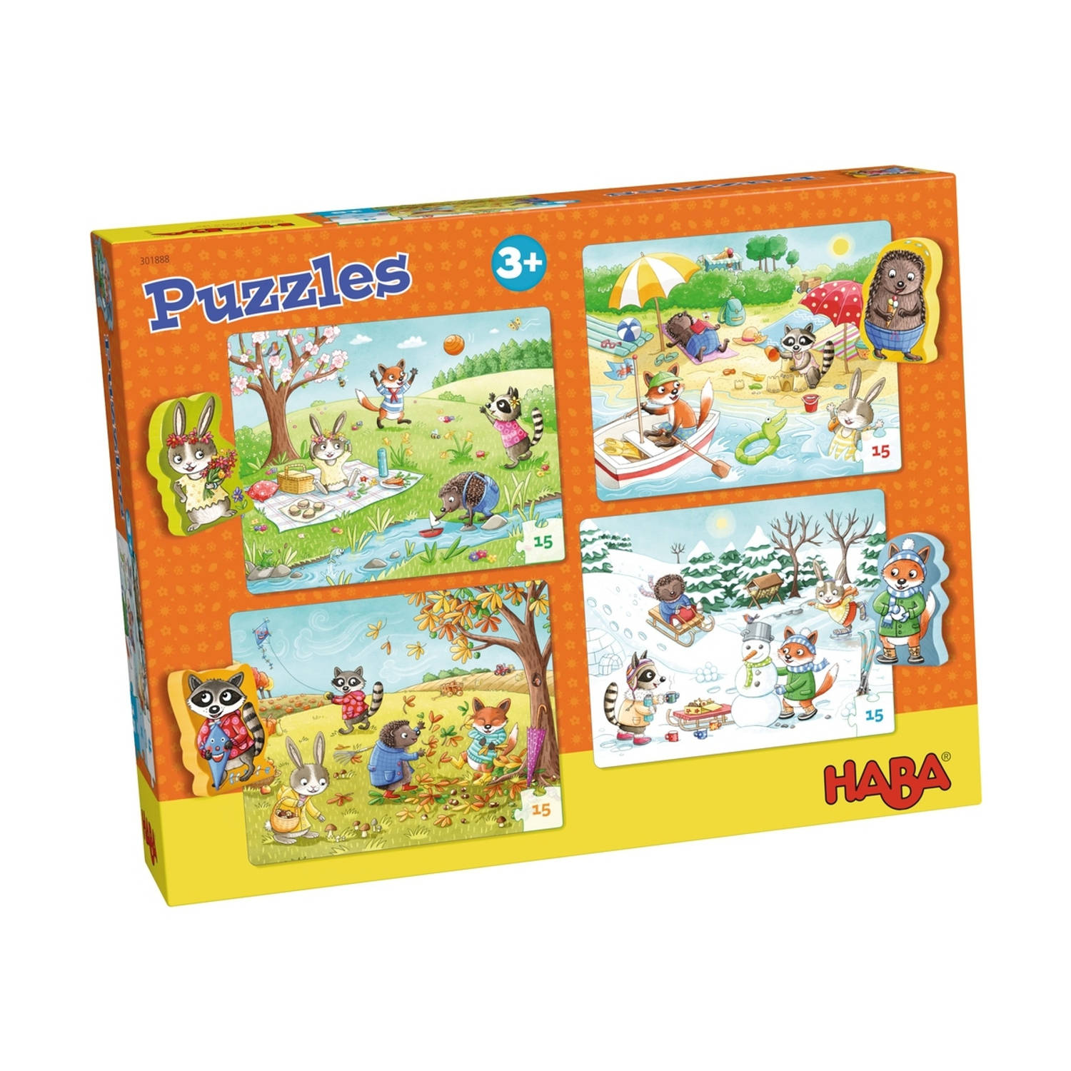 HABA® puzzel, 4x15 delen, Jaargetijden