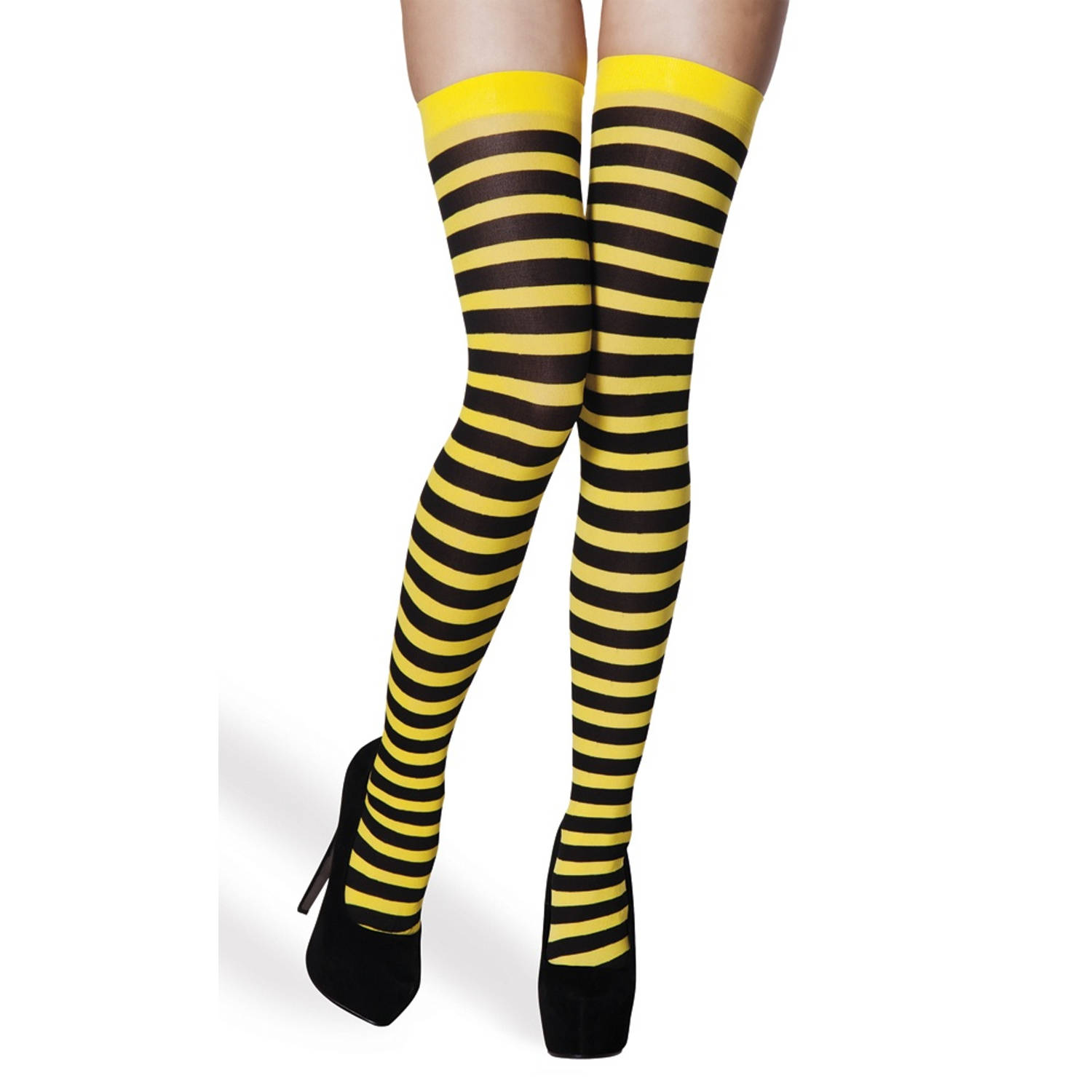 Boland Kousen Honingbij Dames Onze Size Zwart/geel online kopen