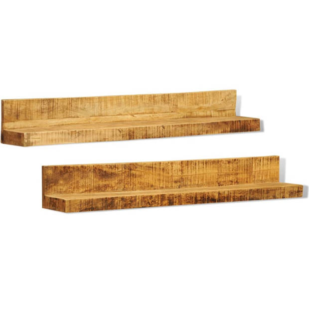 vidaXL Wandschappen 2 st massief hout