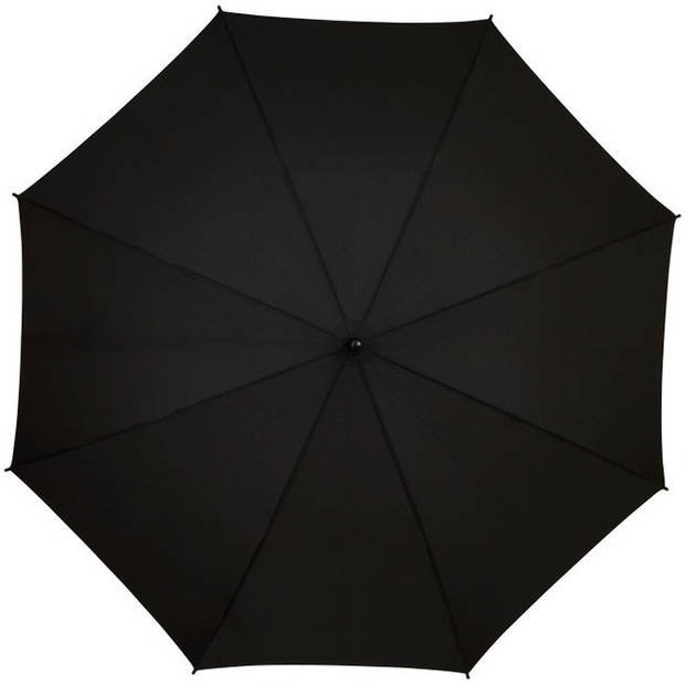 Automatische zwart/witte stormparaplu 58 cm - Paraplu's