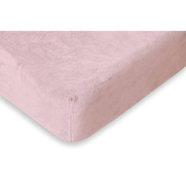 Romanette Hoeslaken Velours Blush-80/90/100 x 200/210/220 cm