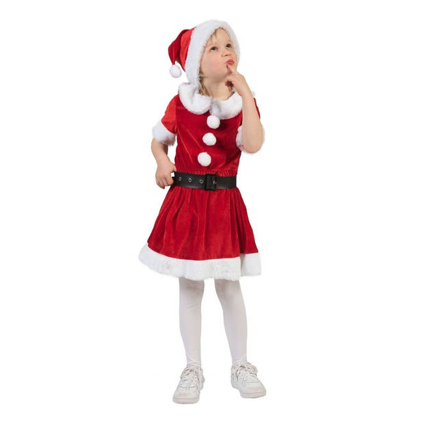 Kerstvrouw verkleed jurkje voor meisjes 116 (6 jaar)