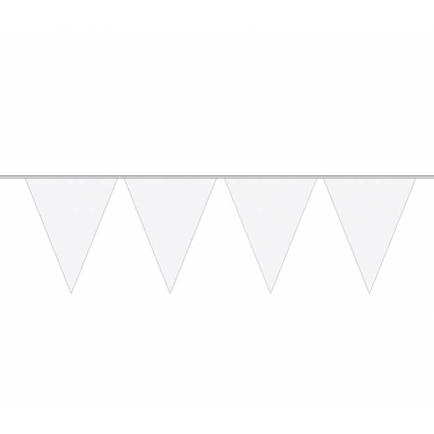 Carnaval vlaggenlijn wit 10 meter - Vlaggenlijnen