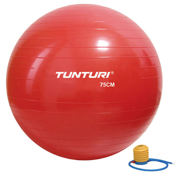 Tunturi fitnessbal 75 cm rood