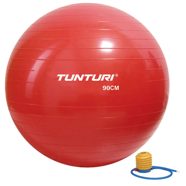 Tunturi fitnessbal 90 cm rood