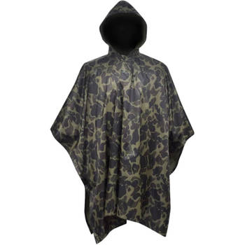 Regenponcho voor kamperen/wandelen leger waterdicht camouflage