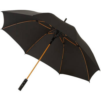 Automatische zwart/oranje stormparaplu 80 cm - Paraplu's