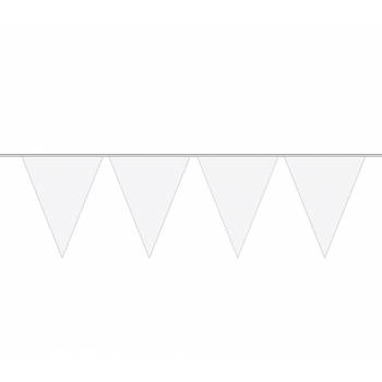 Carnaval vlaggenlijn wit 10 meter - Vlaggenlijnen