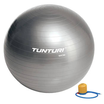 Tunturi fitnessbal 90 cm zilver