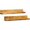 vidaXL Wandschappen 2 st massief hout