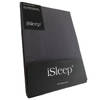 iSleep Split-Topper hoeslaken Perkal Katoen - Antraciet - 180x220