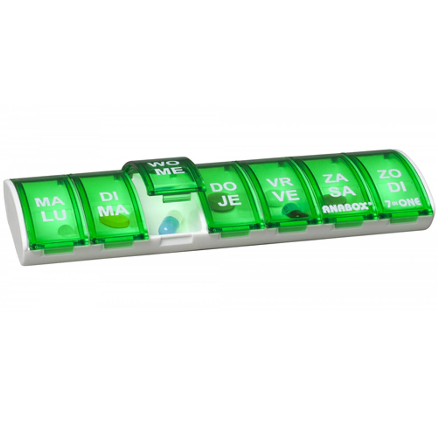 Able2-StelComfort Anabox pillendoos weekbox Groen
