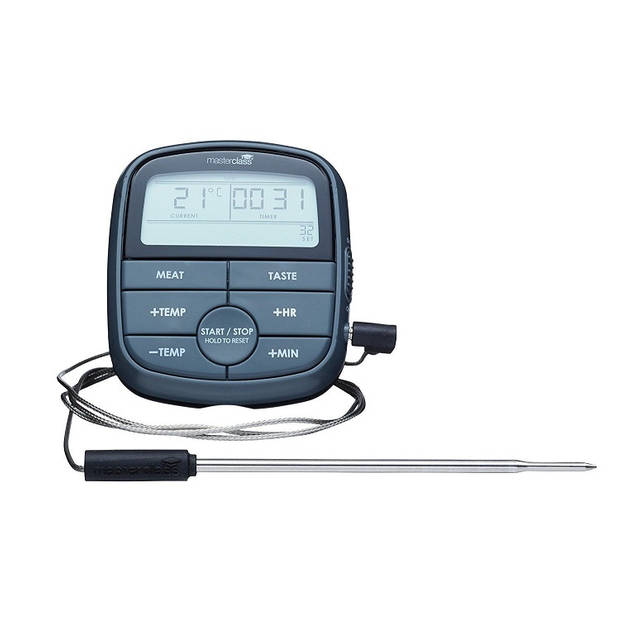 MasterClass - Digitale Kookthermometer & Timer - Antraciet - MasterClass