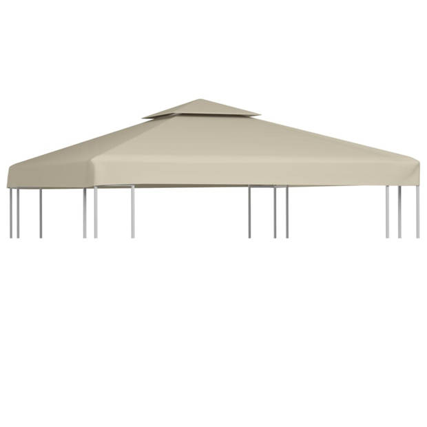 vidaXL Vervangend tentdoek prieel 310 g/m² 3x3 m beige