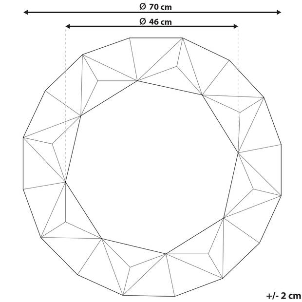 Beliani HABAY - Wandspiegel-Zilver-MDF