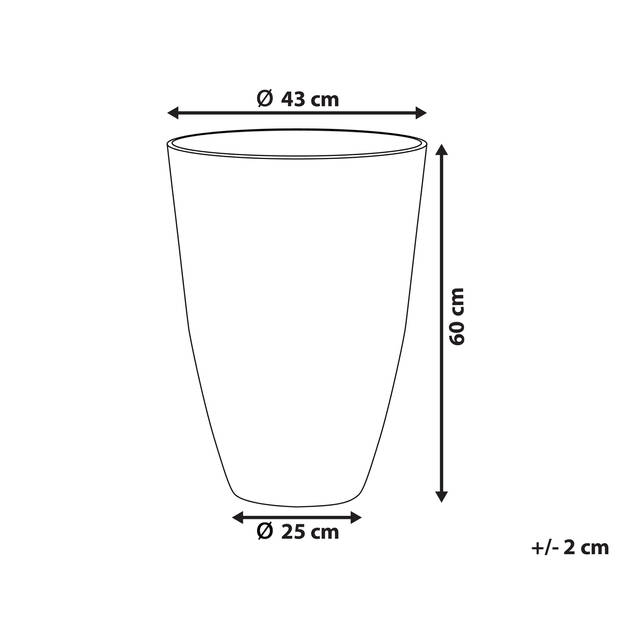 Beliani CAMIA - plantenbak voor buiten-Beige-Stenenmix