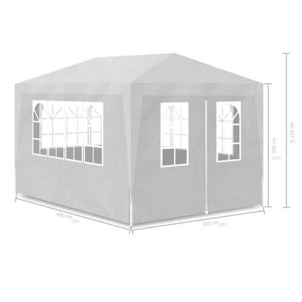 vidaXL Partytent 3x4 m wit