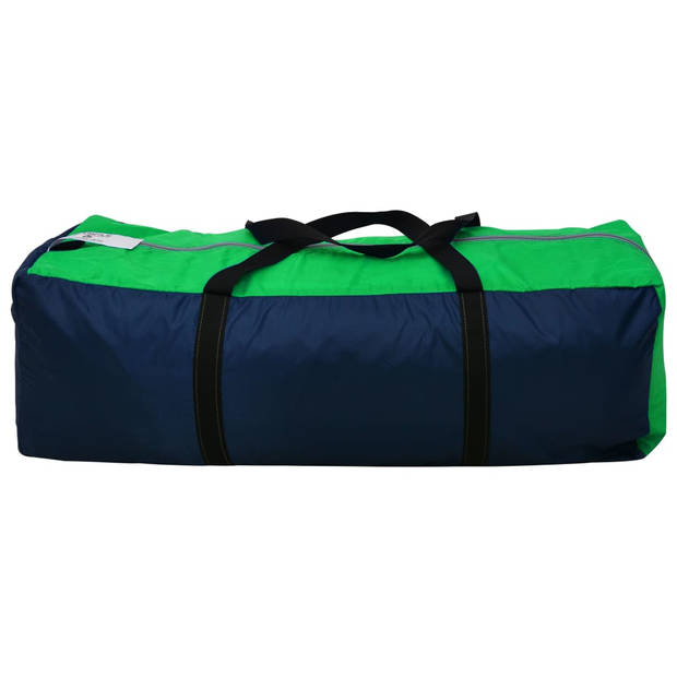 vidaXL Tent 9-persoons polyester blauw en groen