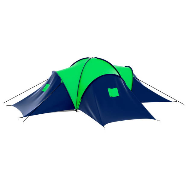 vidaXL Tent 9-persoons polyester blauw en groen