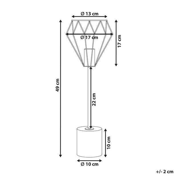 Beliani MOONI - Tafellamp-Messing-Metaal