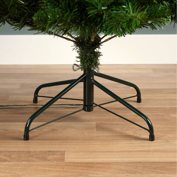 Bellatio Decorations kunst kerstboom - groen - H150 cm - PVC - Kunstkerstboom