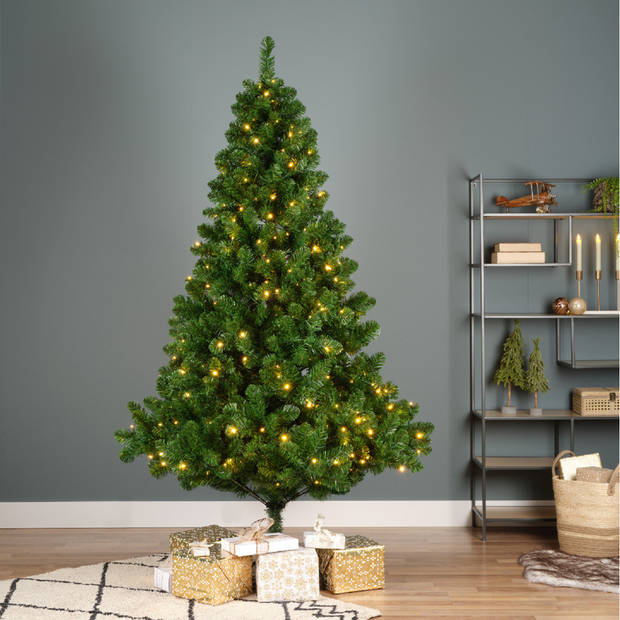 Kunstkerstboom met verlichting 180 cm Imperial Pine groen - Kunstkerstboom