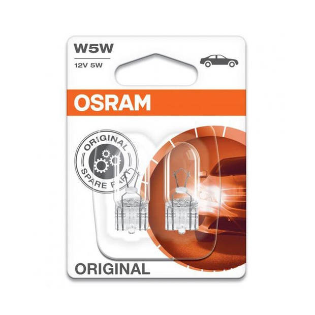 Osram autolampen Original T10 12 Volt 5 Watt 2 stuks