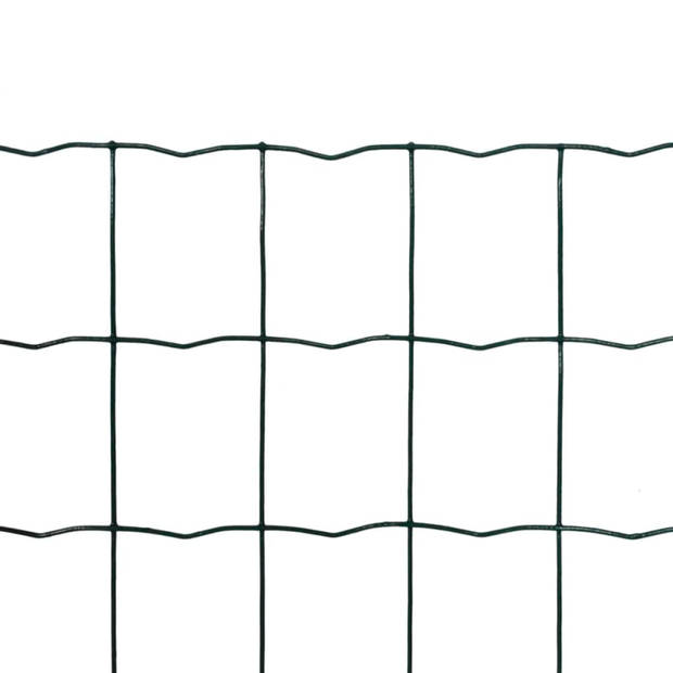 vidaXL Euro hek 25x1,0 m staal groen