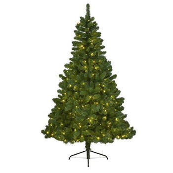 Kunstkerstboom met verlichting 180 cm Imperial Pine groen - Kunstkerstboom