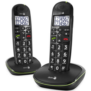 Doro Senioren DECT-telefoon PE-110 Duo - Zwart