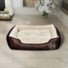 The Living Store Hondenbed XXL - Bruin/Beige - 110x80x21 cm - Zachte hoeken - Antislip onderkant