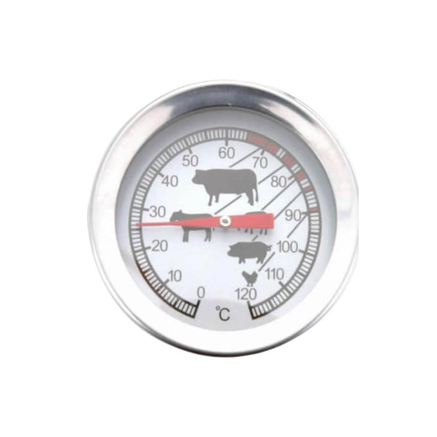 De daadwerkelijke Samengroeiing varkensvlees Vleesthermometer - Oven - Barbecue - RVS - Tot 120ºC | Blokker