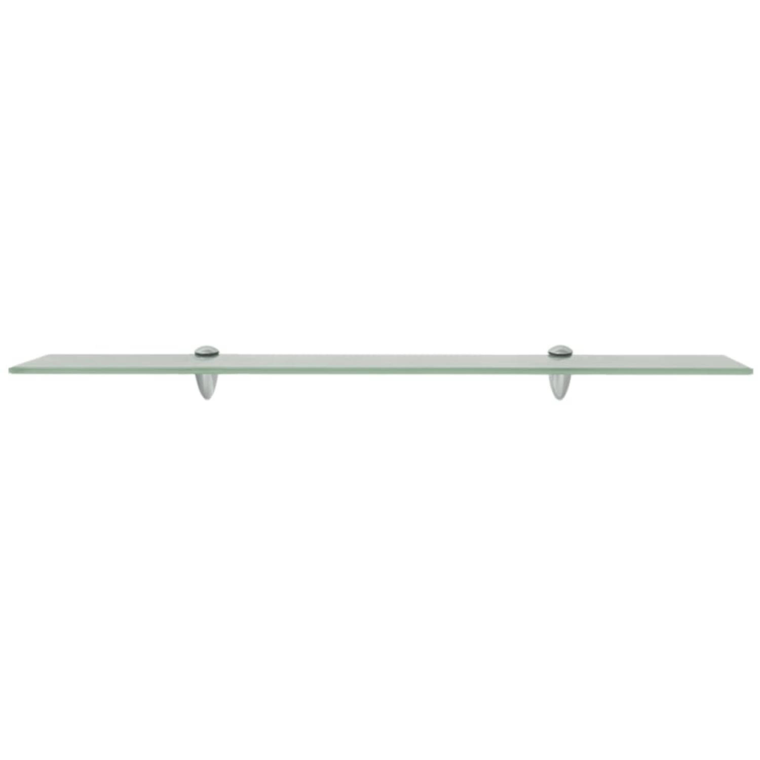 The Living Store Zwevende Plank - Matglas - 80 x 20 cm - 8 mm dik - 15 kg draagvermogen - Eenvoudig te monteren