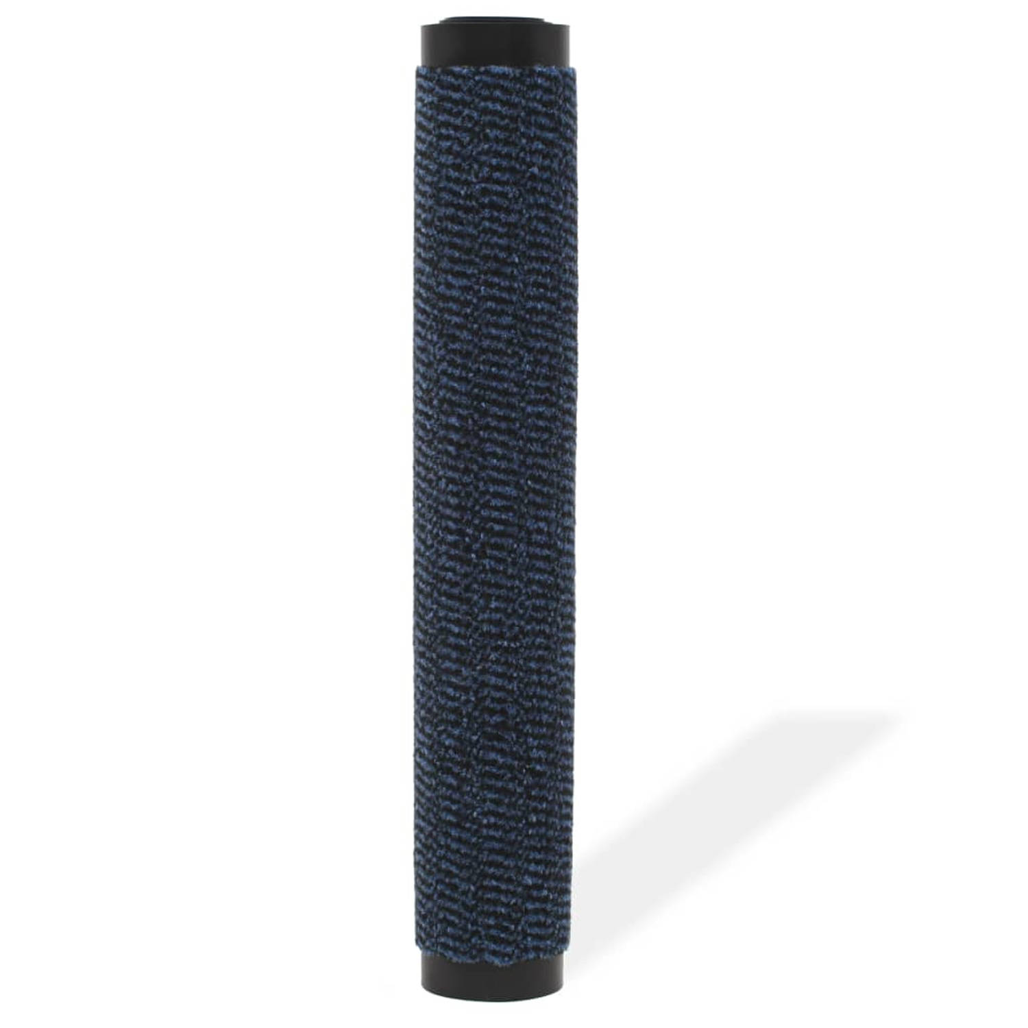 Drooglopmat rechthoekig getuft 120x180 cm blauw - Deurmat