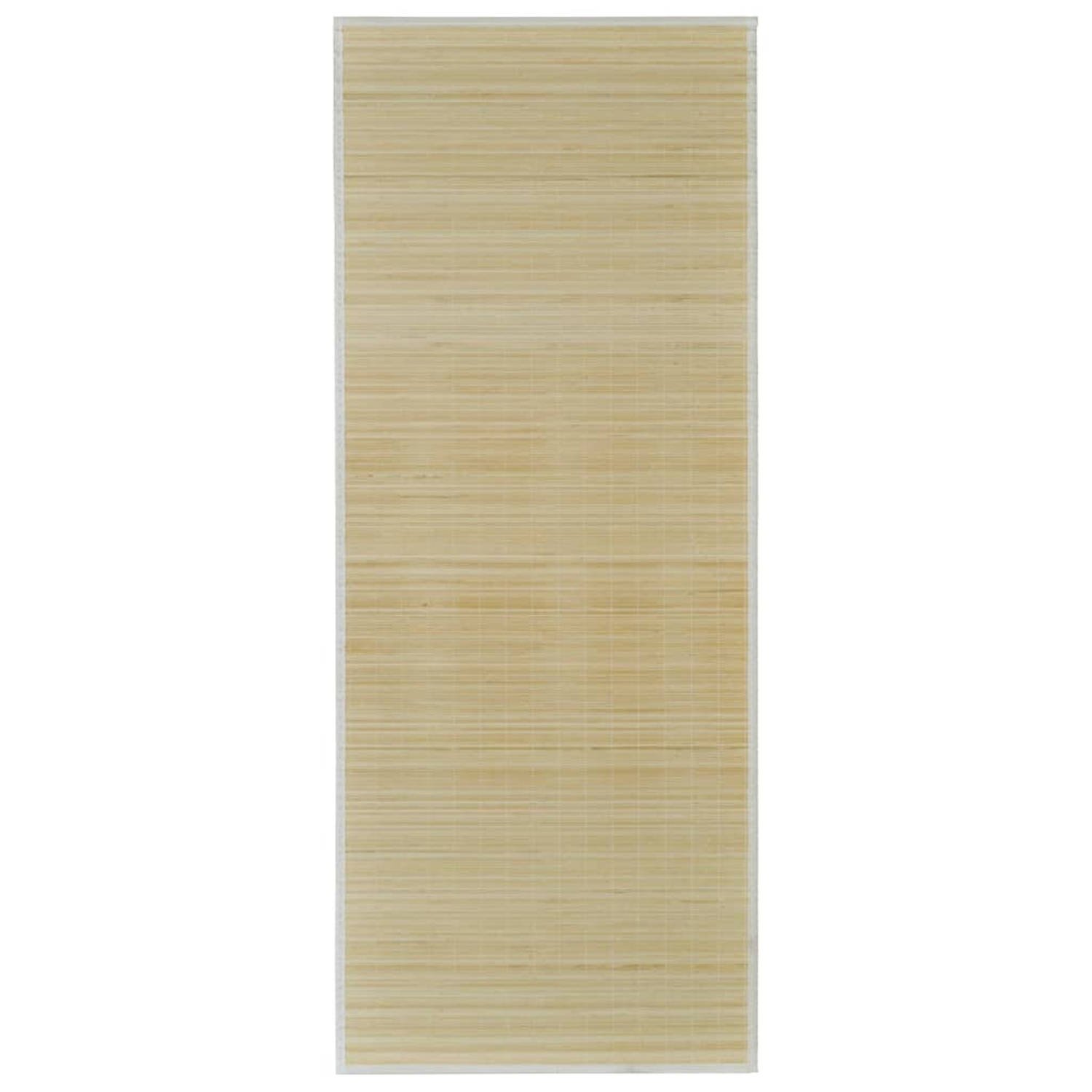 Vierkante bamboe mat 150 x 200 cm (Neutraal)