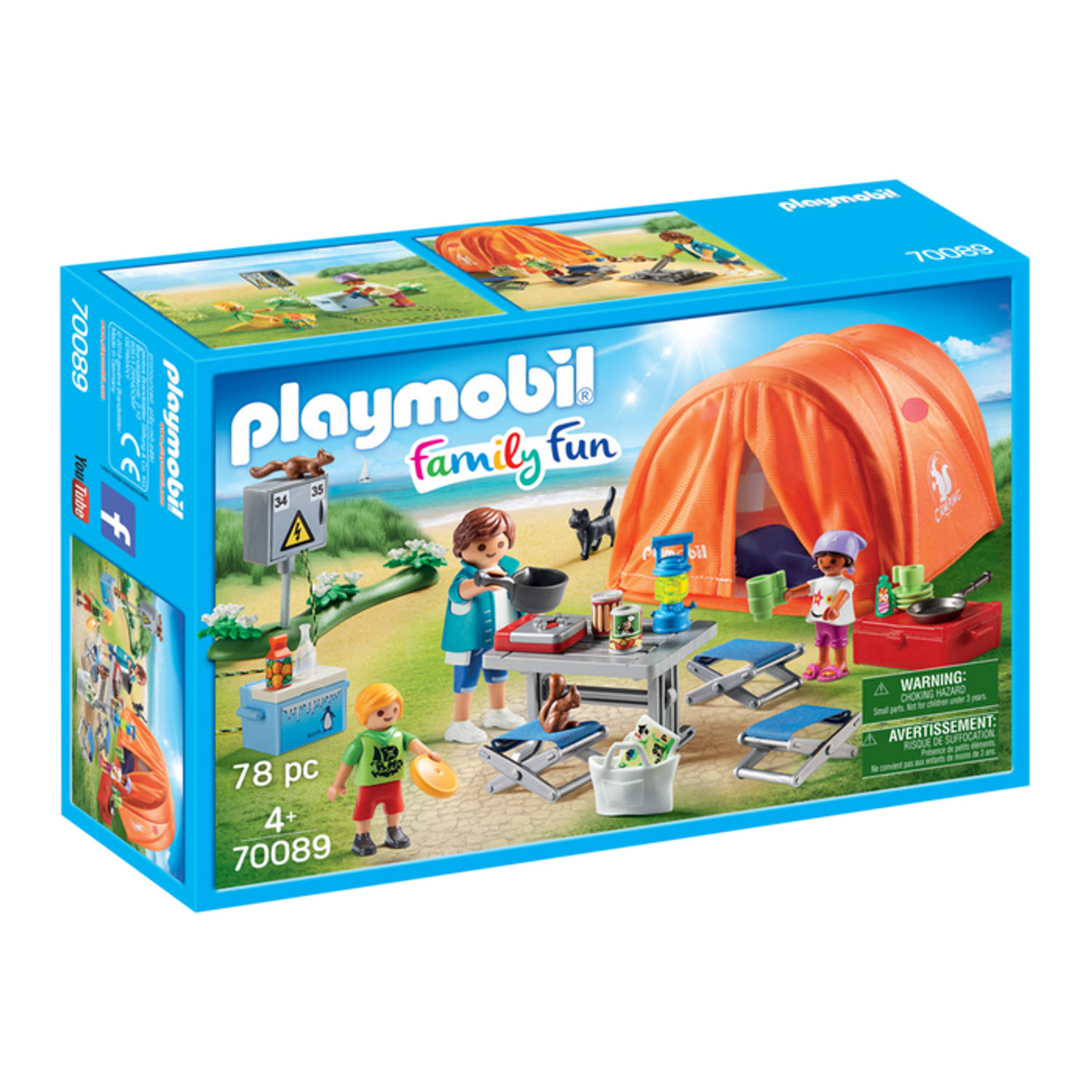 PLAYMOBIL Family Fun Kampeerders met tent - 70089