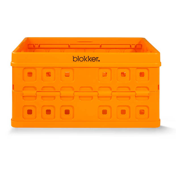 Blokker extra stevige vouwkrat - 32 liter - oranje