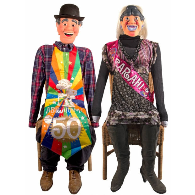 Sarah 50 jaar pop en masker 140 cm - Opblaasfiguren