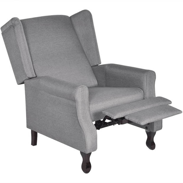 vidaXL Fauteuil stof grijs