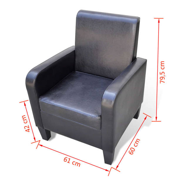 The Living Store Fauteuil - - Woonkamer - 61 x 60 x 79.5 cm - Ergonomisch