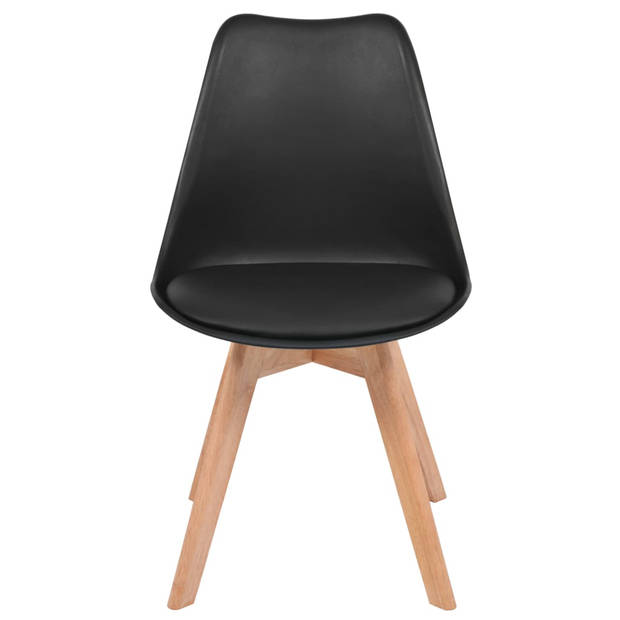 vidaXL Eetkamerstoelen 2 st kunststof zwart