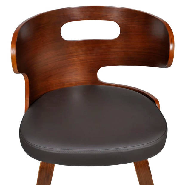 vidaXL Eetkamerstoelen 6 st kunstleer bruin