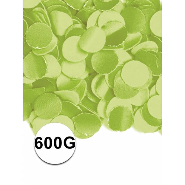 Zakje met 600 gram lime groene confetti - Confetti