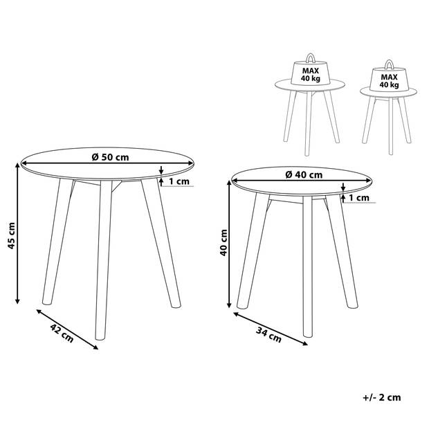 Beliani MISSOURI - Salontafel-Transparant-Glas